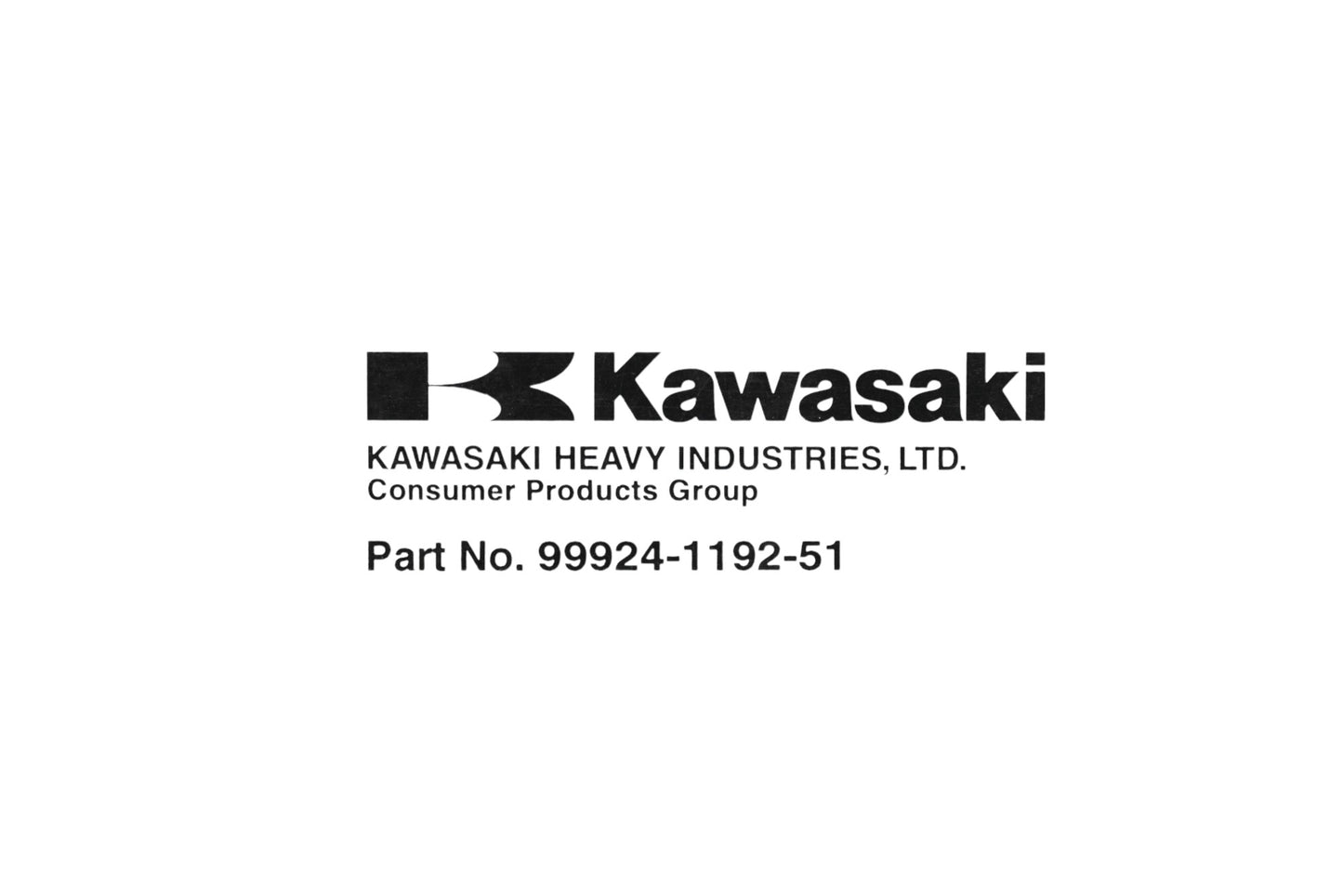 OEM Kawasaki 99924-1192-51 Service Manual Supplement ZX1100F1 Qty 1