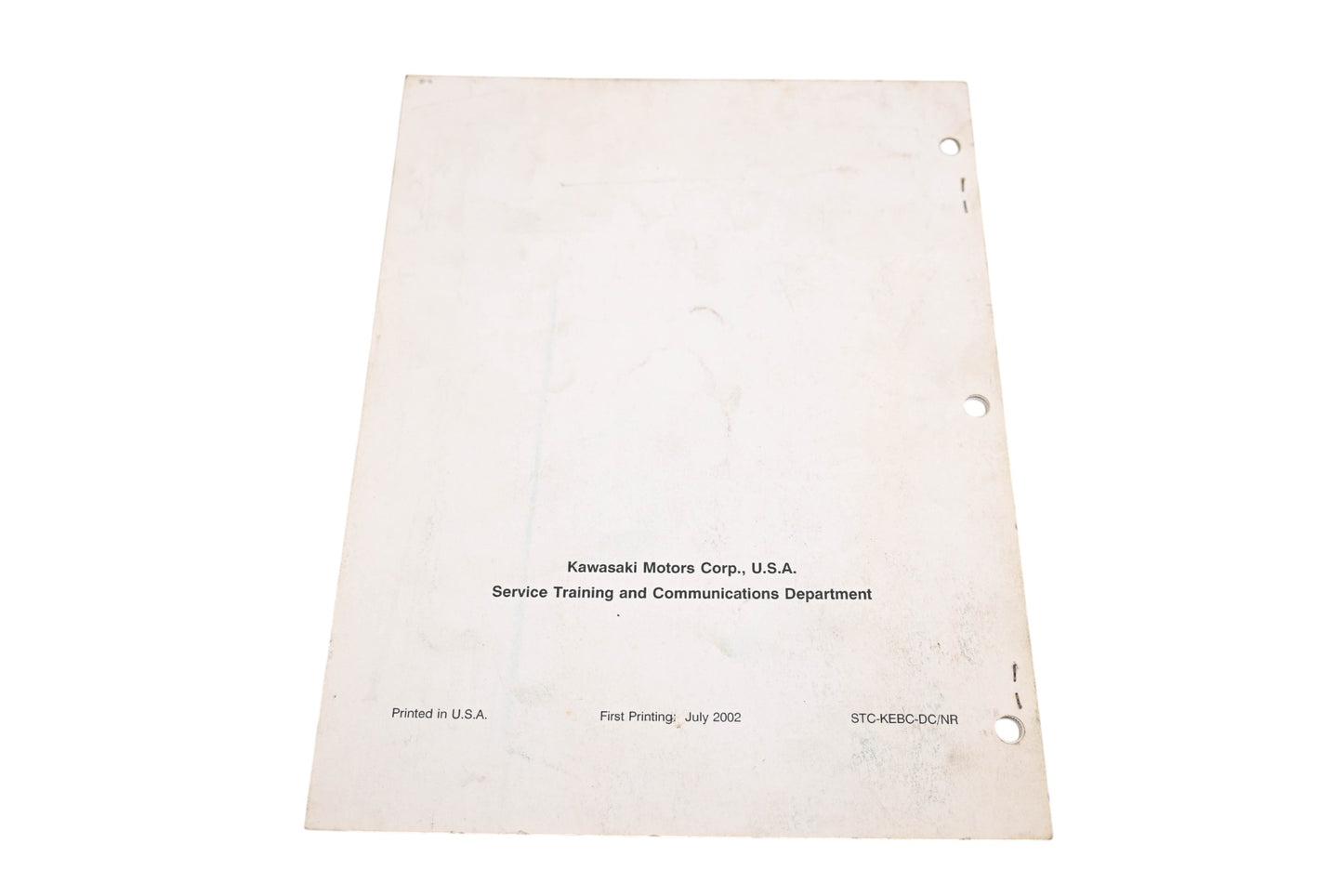 OEM Kawasaki STC-KEBC-DC/NR Video Reference Manual Qty 1