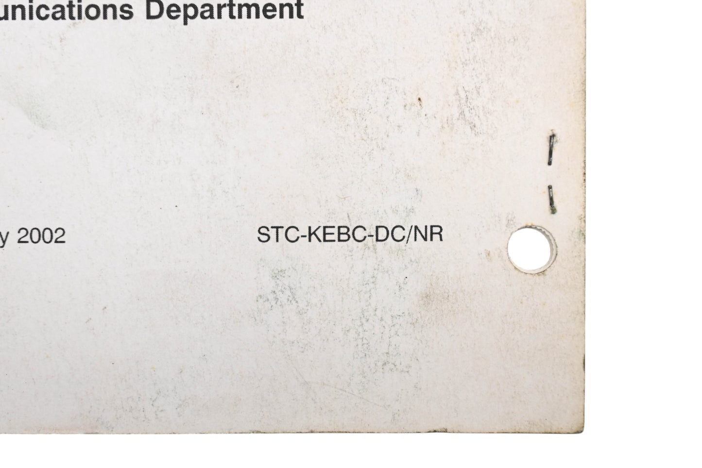 OEM Kawasaki STC-KEBC-DC/NR Video Reference Manual Qty 1