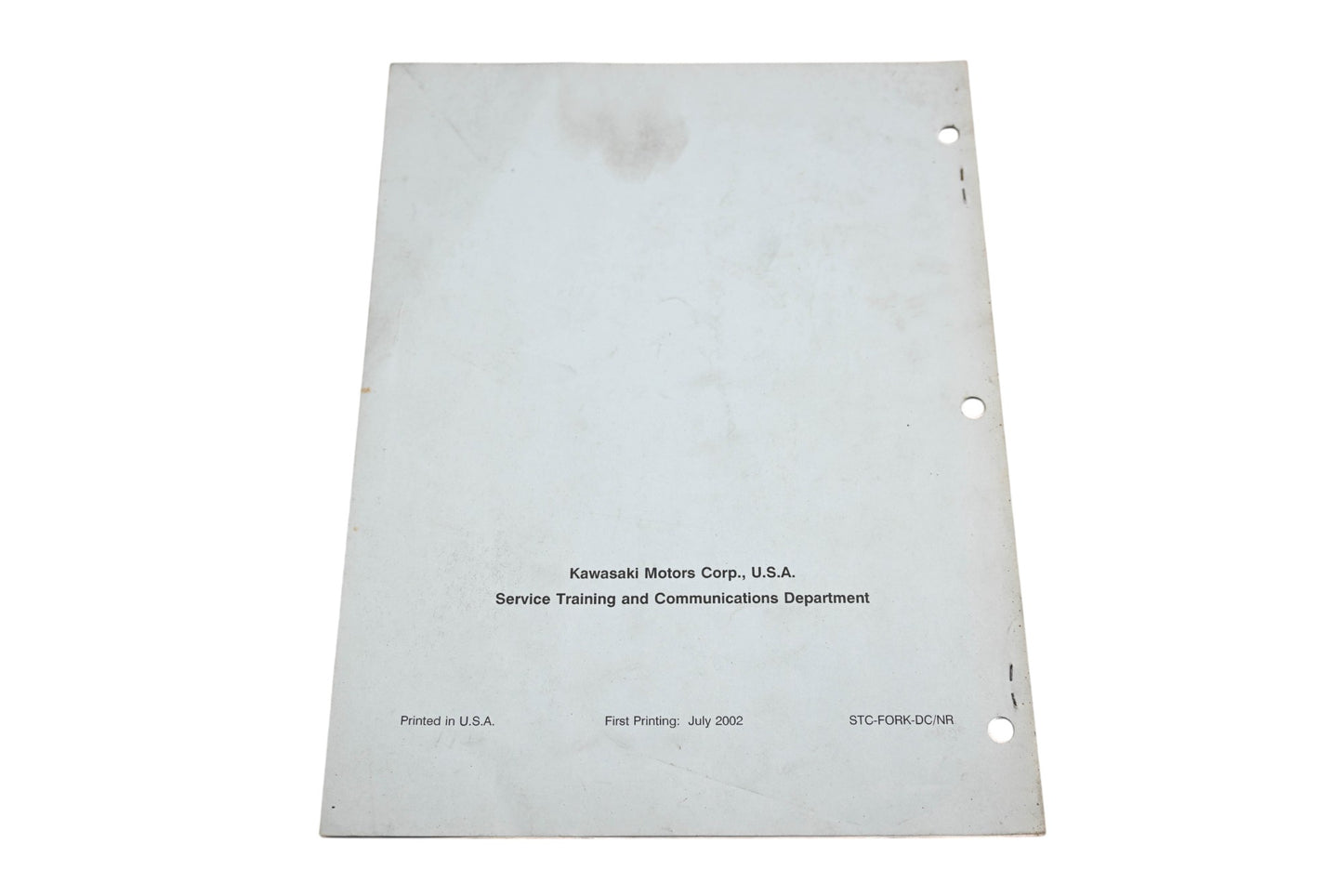 OEM Kawasaki STC-FORK-DC/NR Video Reference Manual Qty 1