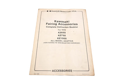 OEM Kawasaki KAI-1033 Complete Instruction Booklet Qty 1
