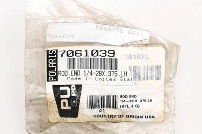 New OEM Polaris 7061039 Left Hand 1/4-28X.375 Rod End Qty 1 NOS