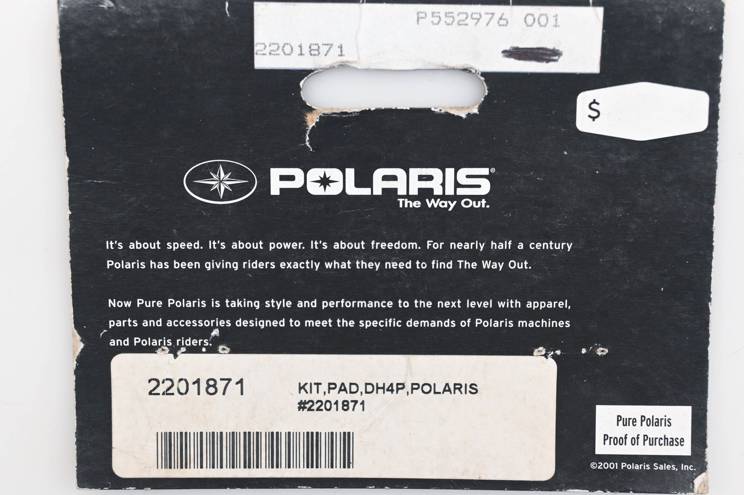New OEM Polaris 2201871 Brake Pad Kit Magnum Sportsman Xpedition NOS