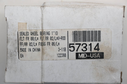 Mid-USA 57314 Wheel Bearing 1' Qty 1 NOS