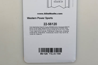All Balls 22-56120 Fork Seal Wiper Kit Qty 1 NOS