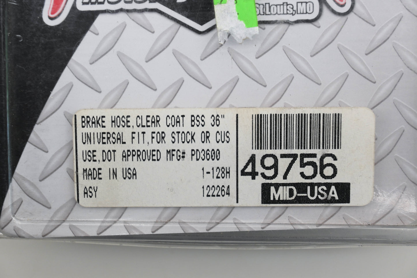 Twin Power 49756, PD3600 Clear Coat Brake Hose 36' Qty 1 NOS