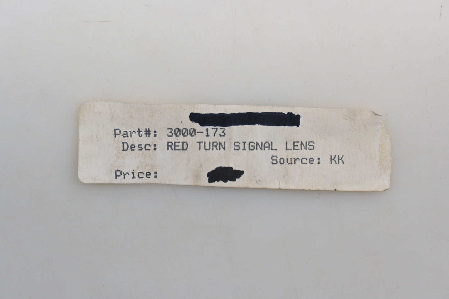 Chris Products 3000-173, 33402-1-003, DH6A Red Turn Signal Lens Qty 1 NOS