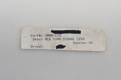 Chris Products 3000-173, 33402-1-003, DH6A Red Turn Signal Lens Qty 1 NOS