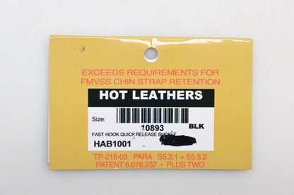 Hot Leathers HAB1001, 02857, 10893 Fast Hook Quick Release Buckle Kit Qty 1 NOS