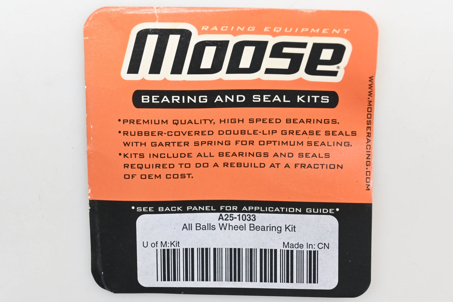Moose Racing A25-1033 Wheel Bearing Kit Qty 1 NOS