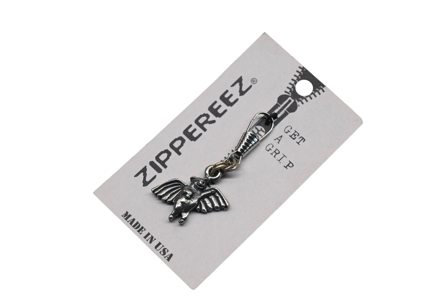 Hot Leathers ZPA1028, 14632 Pig with Wings Zipper Pull Qty 1 NOS