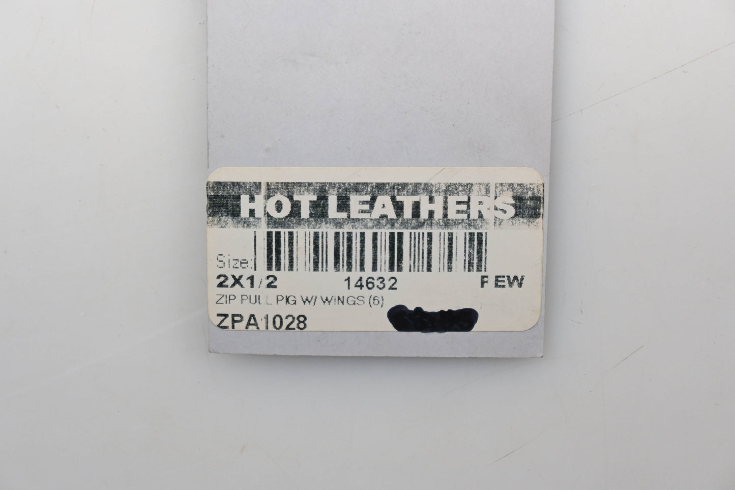 Hot Leathers ZPA1028, 14632 Pig with Wings Zipper Pull Qty 1 NOS