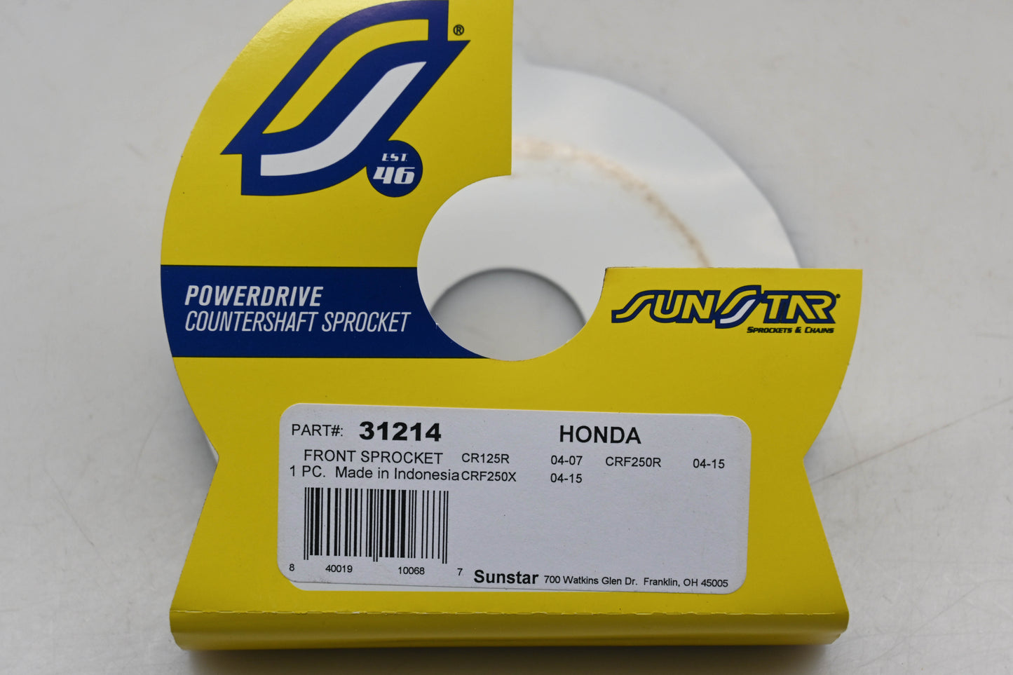 Sunstar 1-31214, 31214 Front Countershaft Sprocket 14T Qty 1 NOS