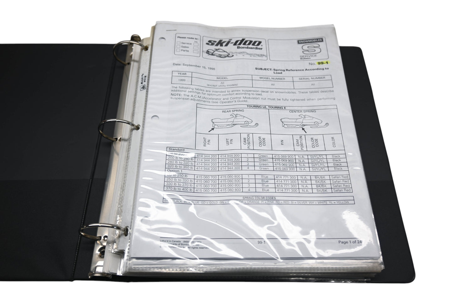 OEM Ski-Doo MJ014-7 1999-2000 Service Bulletin
