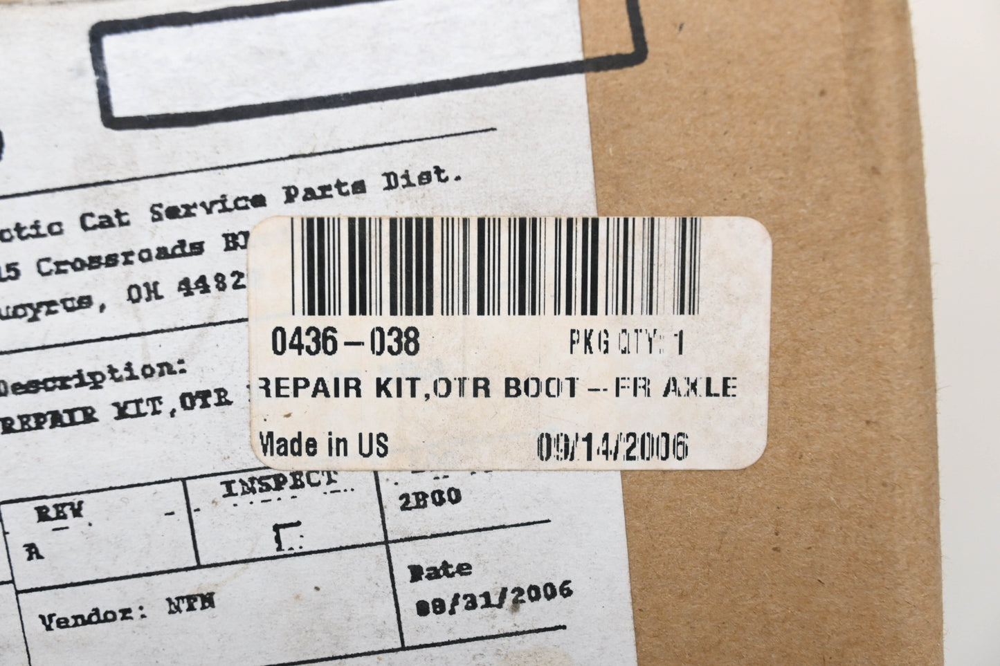 New OEM Arctic Cat 0436-038 Front CV Joint Boot Repair Kit Bearcat 4x4 454 Qty 1 NOS