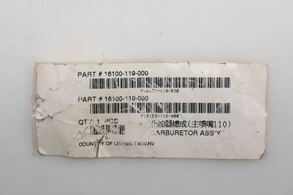 Alpha Sports 16100-119-000 Carburetor Assembly Qty 1 NOS