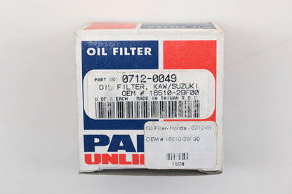 Parts Unlimited 0712-0049, 16510-29F00 Oil Filter for Kawasaki / Suzuki Qty 1 NOS