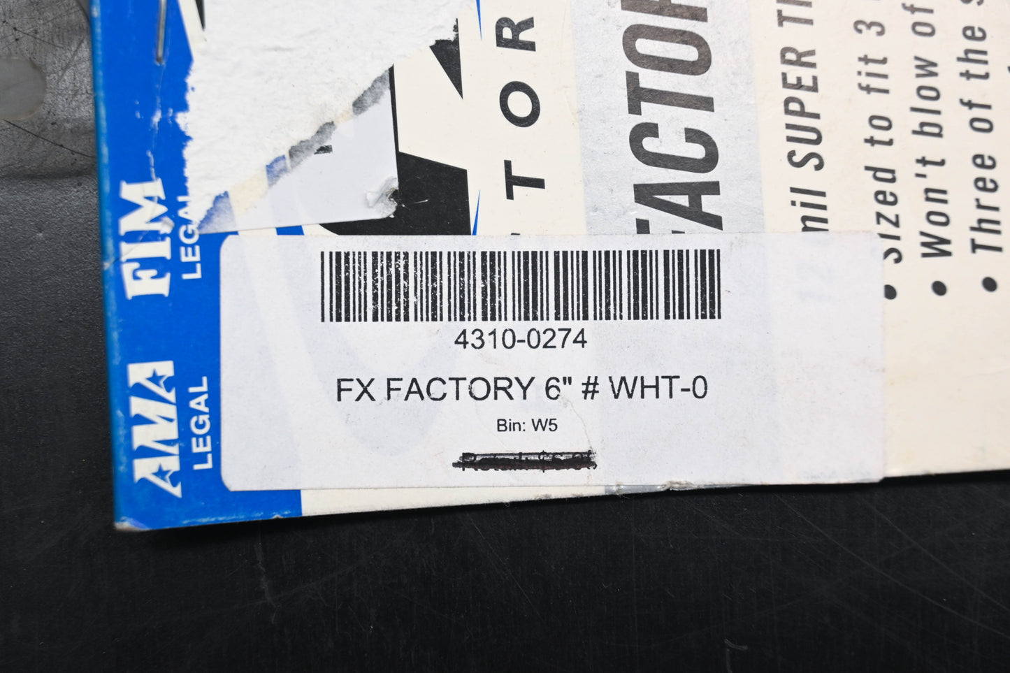 Factory Effex 4310-0274 6" White Factory Number Kit # 0 Qty 1 NOS