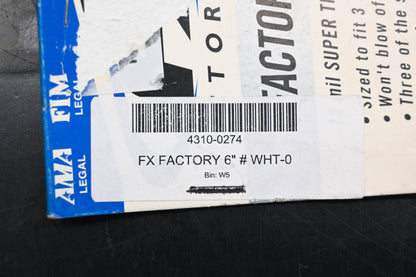 Factory Effex 4310-0274 6" White Factory Number Kit # 0 Qty 1 NOS