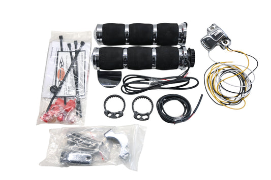 Avon MT-AIR-90C-BO-HT Chrome Metric Tour Grips Qty 1 NOS