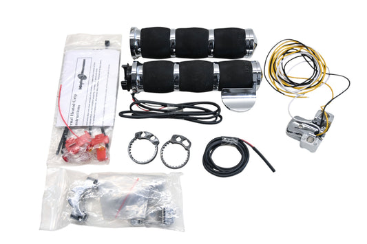 Avon MT-AIR-90C-BO-HT Chrome Metric Tour Grips Qty 1 NOS