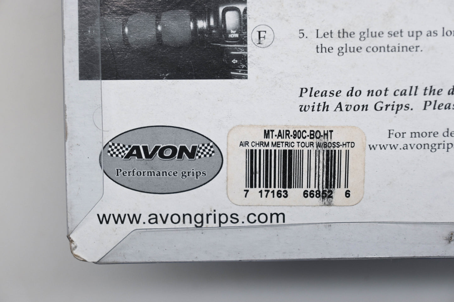 Avon MT-AIR-90C-BO-HT Chrome Metric Tour Grips Qty 1 NOS
