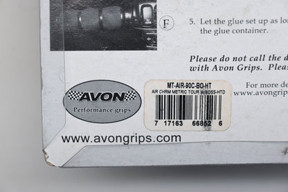 Avon MT-AIR-90C-BO-HT Chrome Metric Tour Grips Qty 1 NOS