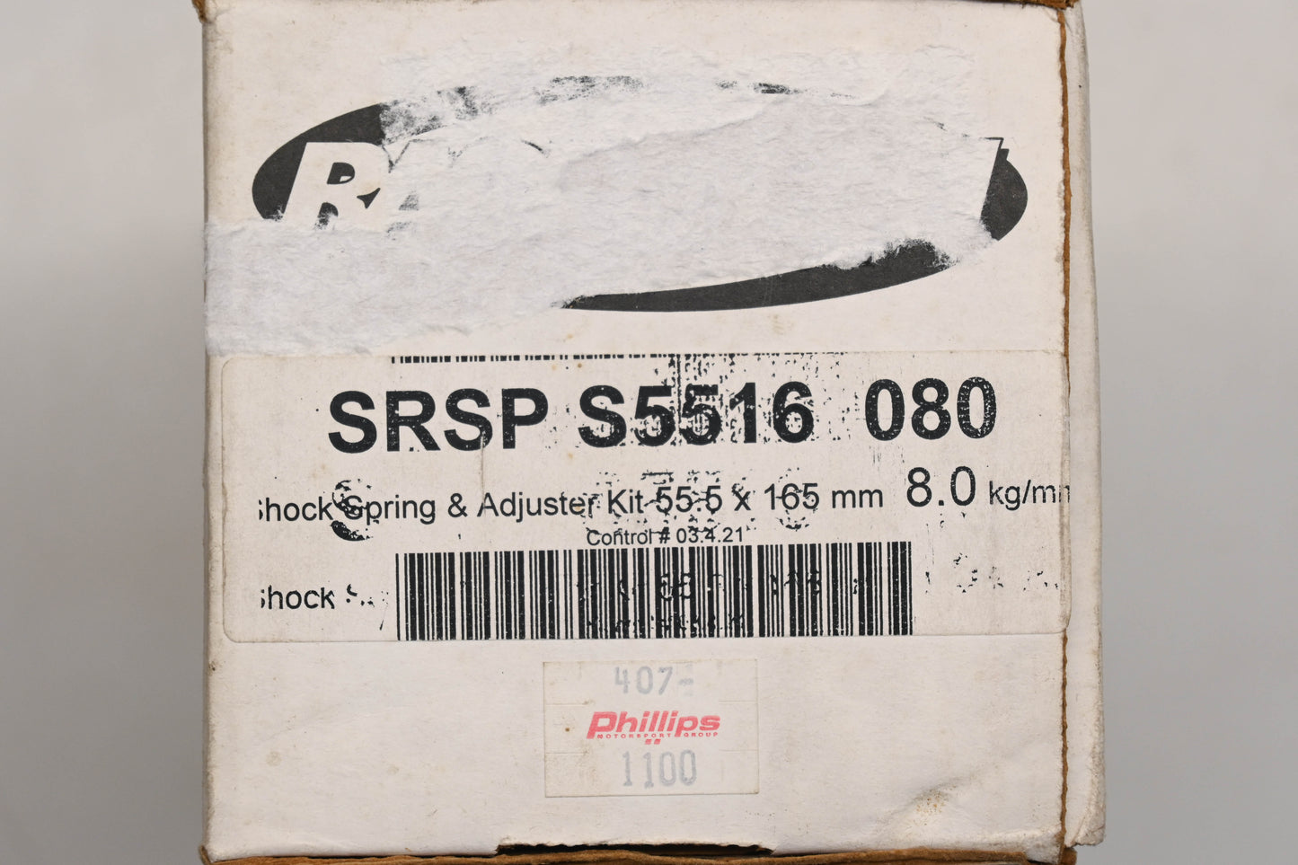 Race Tech SRSP S5516 080, 407-1100 55.5 x 165mm Red Shock Spring Adjuster Kit Qty 1 NOS