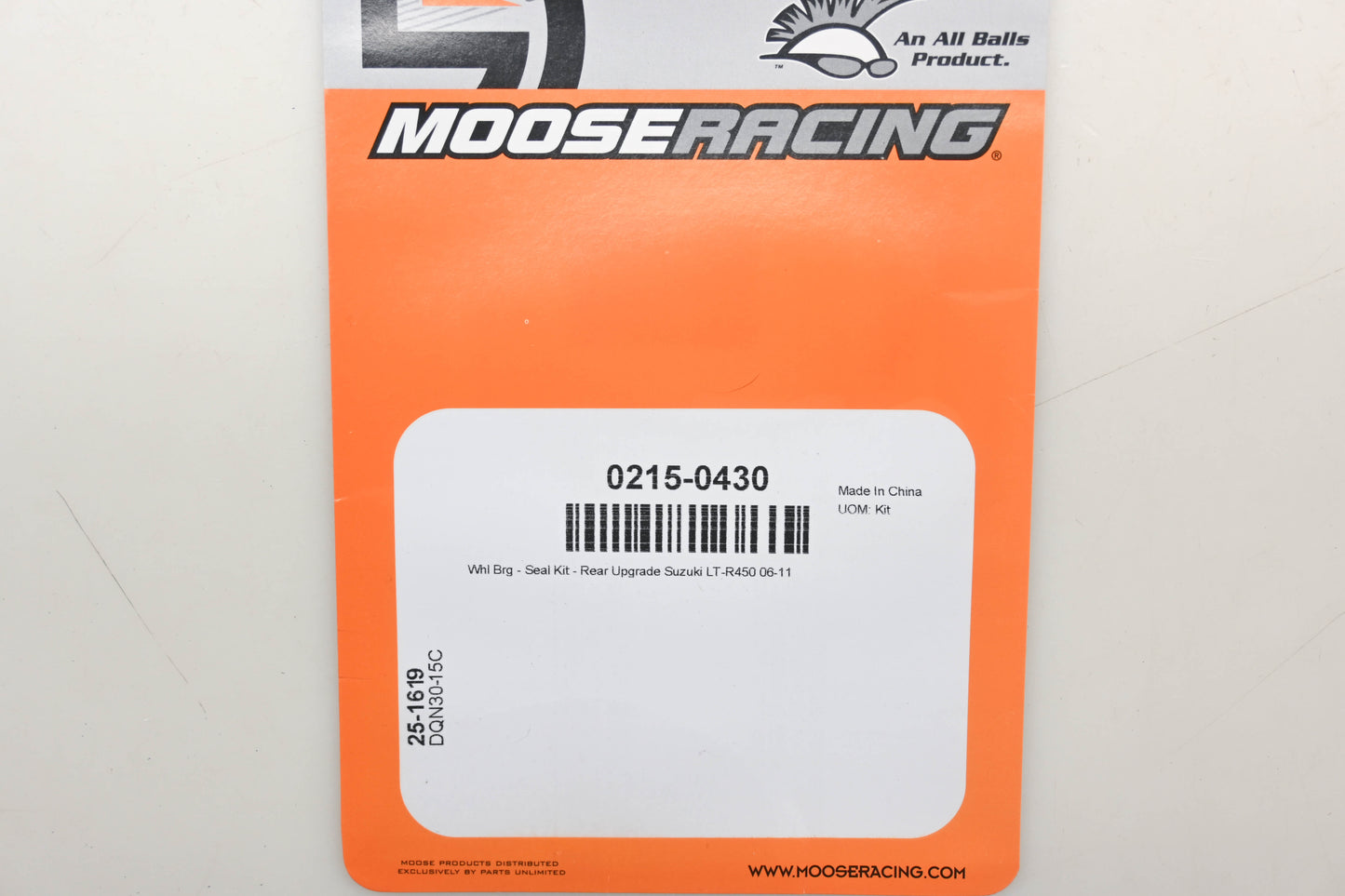 Moose Racing 0215-0430, 25-1619 Rear Wheel Bearing Seal Kit Suzuki LTR450 Qty 1 NOS