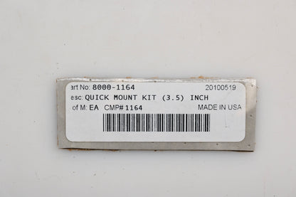 Cambridge Metals & Plastics 8000-1164 Quick Mount Release Kit 3.5 In Qty 1 NOS