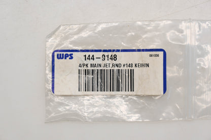 WPS 144-9148 Sudco Round Main Jets #148 Qty 4 NOS