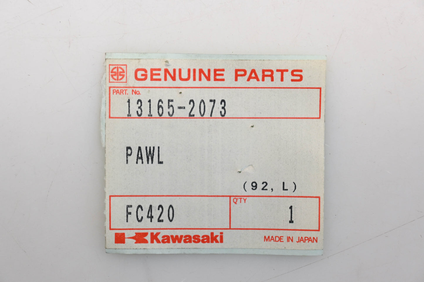 New OEM Kawasaki 13165-2073 Starter Recoil Pawl Qty 1 NOS