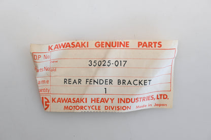 New OEM Kawasaki 35025-017 Rear Fender Bracket Qty 1 NOS