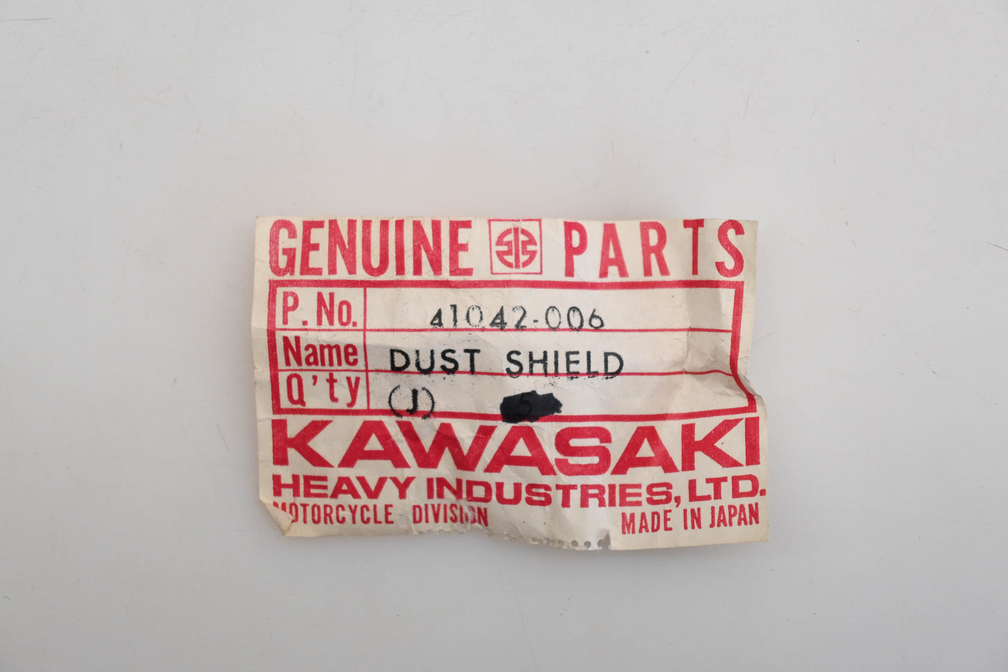 New OEM Kawasaki 41042-006 Front Brake Dust Shields Qty 2 NOS