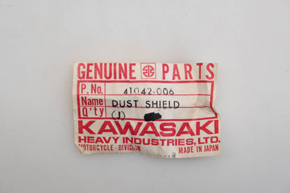 New OEM Kawasaki 41042-006 Front Brake Dust Shields Qty 2 NOS