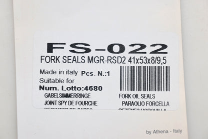 Parts Unlimited FS-022 Fork Seal Kit GSX-R750 RM250 FJ1100 Qty 1 NOS