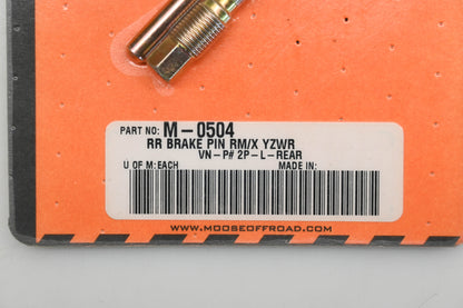 Moose Racing M-0504 Rear Brake Pin Kit 90-94 KX RM 125 250 500 90-01 YZ 125 250 Qty 1 NOS