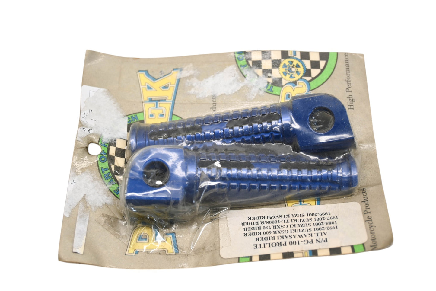 Pro-Tek PG-100 Prolite Kawasaki Suzuki Blue Rider Peg Kit GSXR 600 750 SV65 Qty 1 NOS