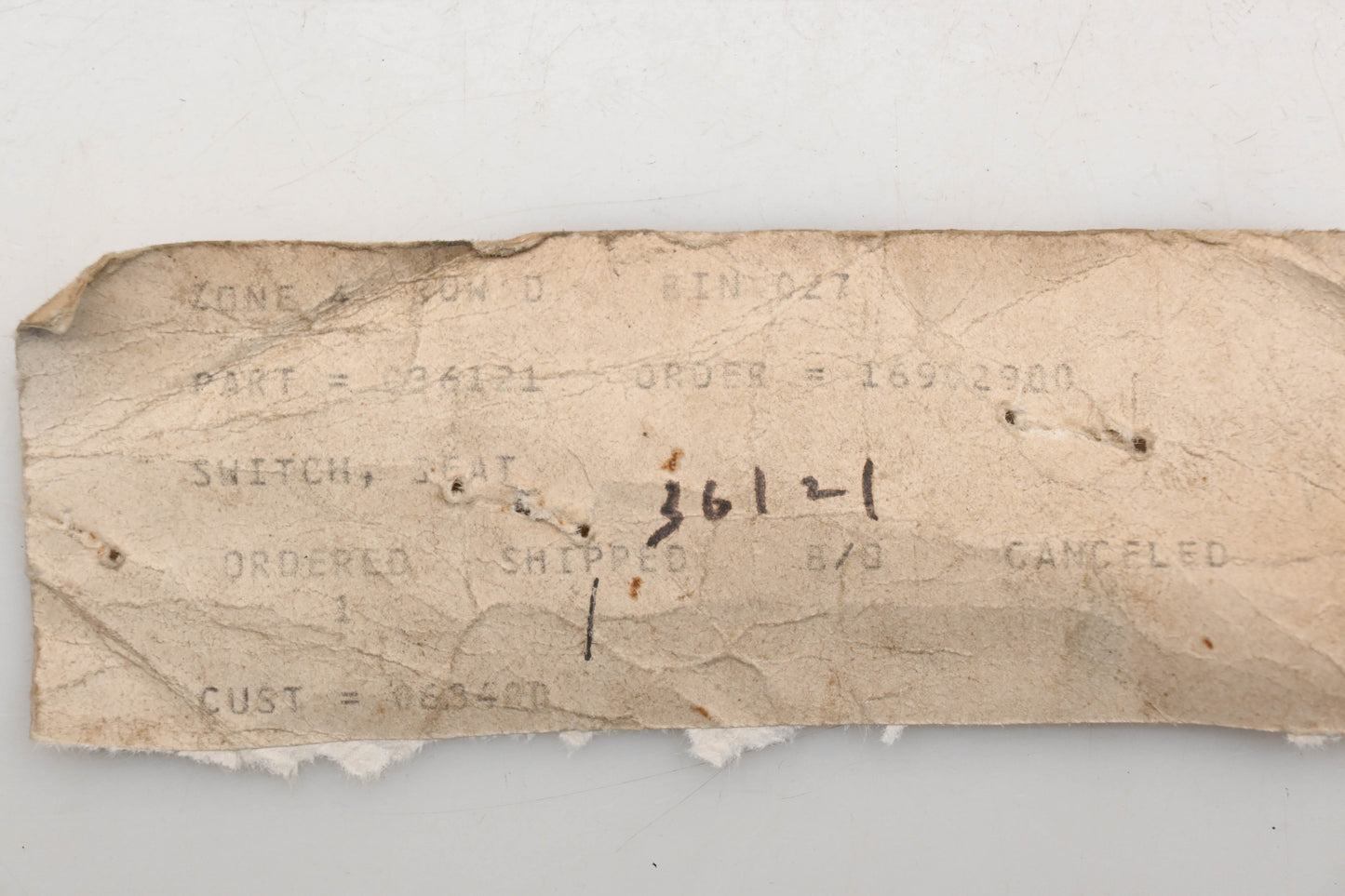 Gravely 036121 Seat Switch Qty 1 NOS