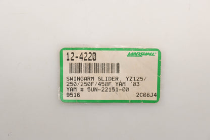 Marshall 12-4220, 5UN-22151-00 Swing Arm Slider YZ125 250 250F 450F 03 Yamaha Qty 1 NOS