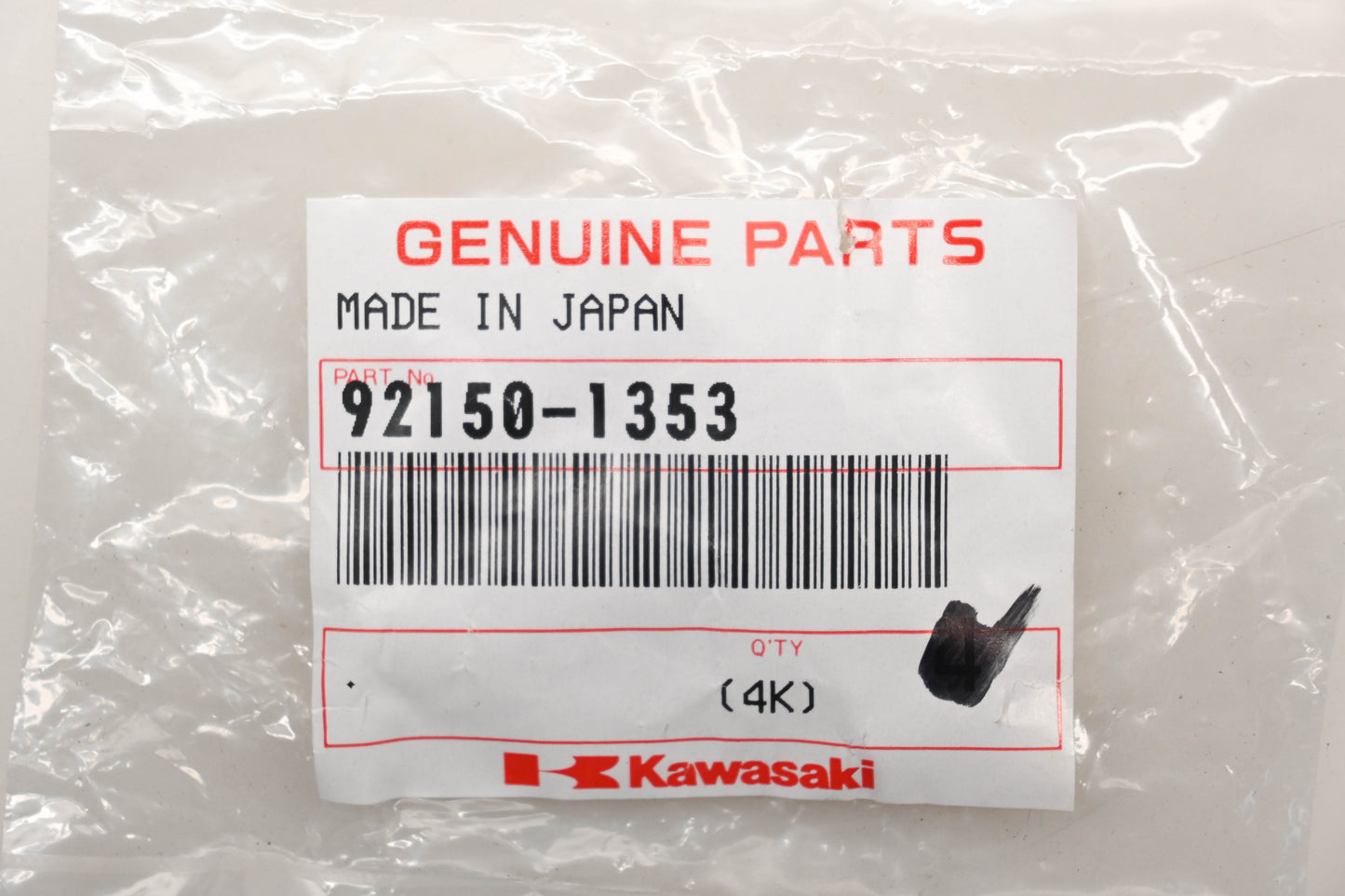 New OEM Kawasaki 92150-1353 Flanged Bolt 10X35 Qty 1 NOS
