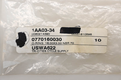 New OEM KTM 770160030 O-Ring 16.00X3.00 NBR70 Qty 10 NOS