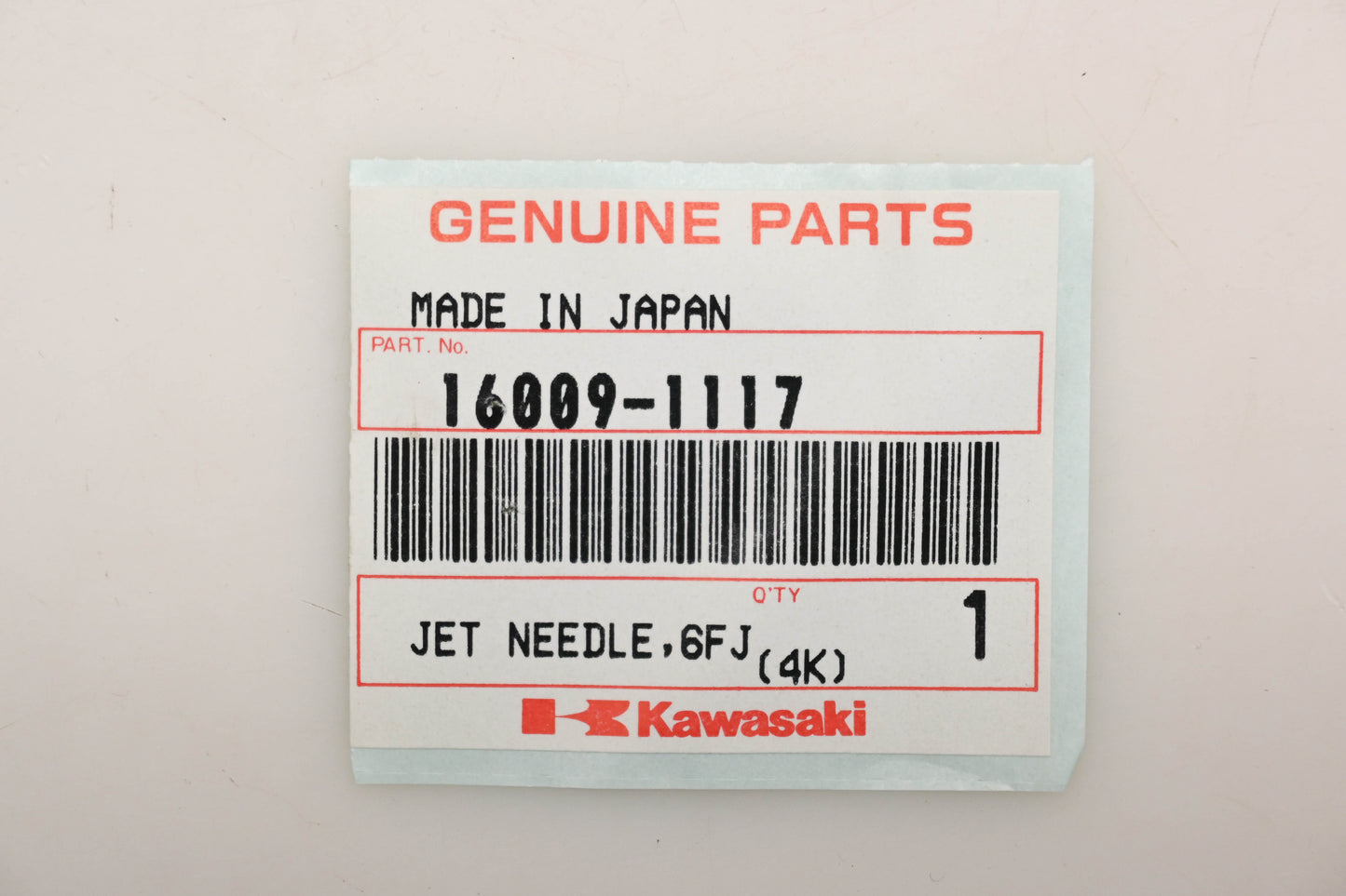 New OEM Kawasaki 16009-1117 et Needle 6FJ43 Qty 1 NOS