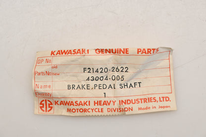 New OEM Kawasaki 43004-005 Brake Pedal Shaft Qty 1 NOS