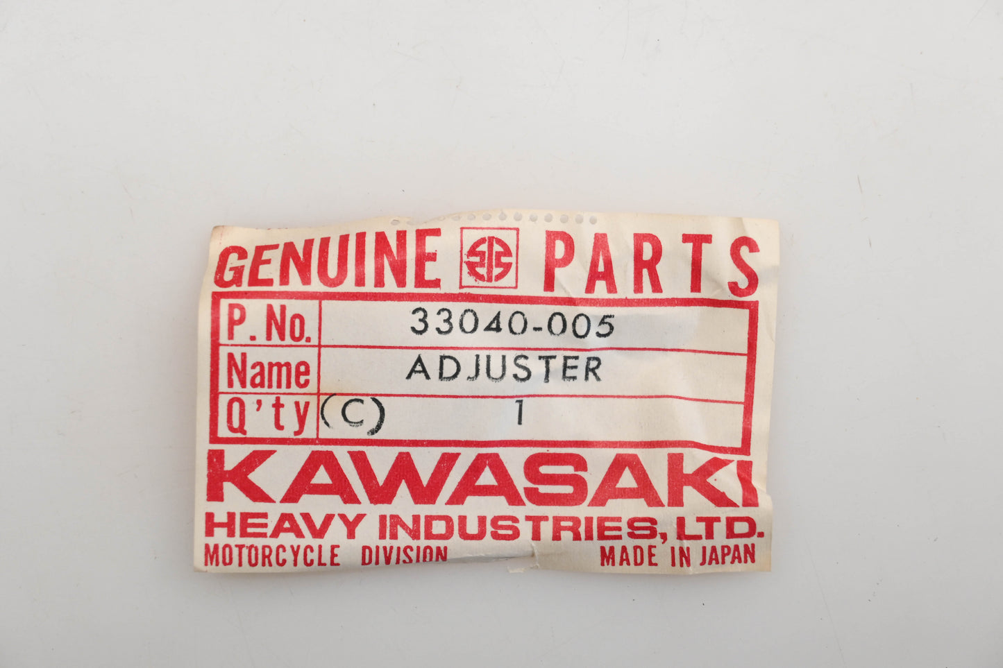 New OEM Kawasaki 33040-005 Left Hand Adjuster Chain Qty 1 NOS