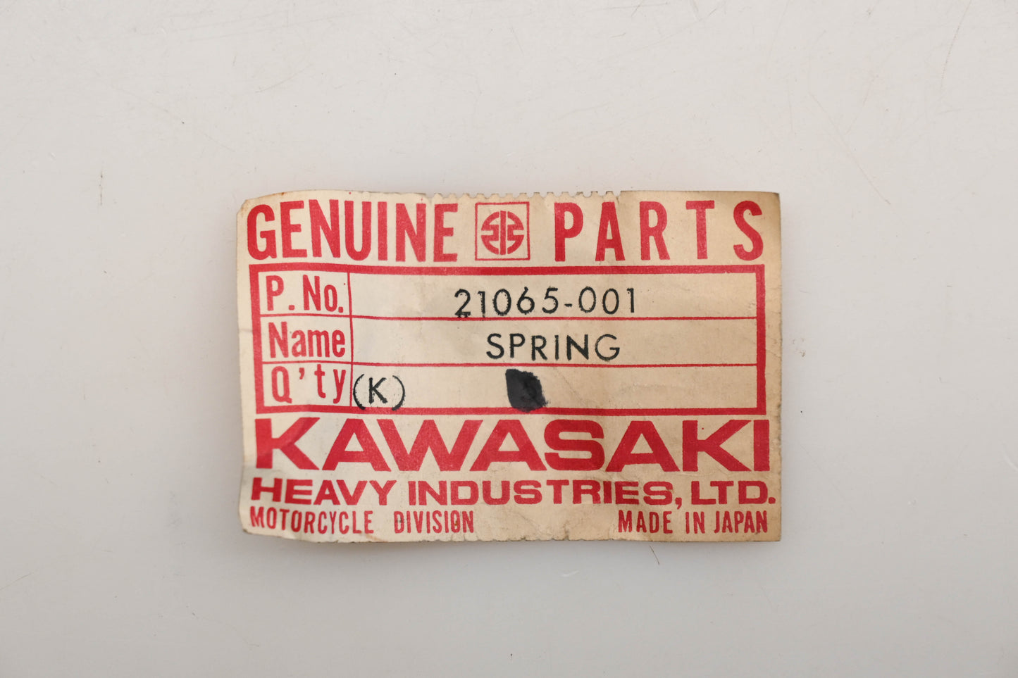 New OEM Kawasaki 21065-001 Chain Tension Spring Qty 1 NOS