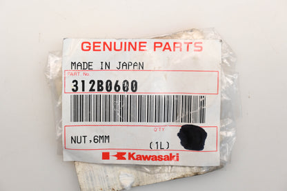 New OEM Kawasaki 312B0600 Hex Nuts Qty 2 NOS