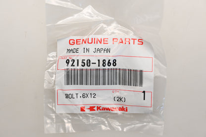 New OEM Kawasaki 92150-1868 Bolt 6X12 Qty 3 NOS