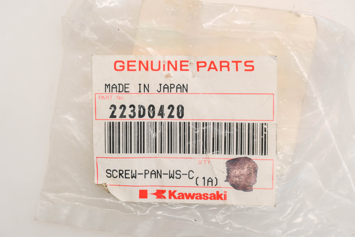 New OEM Kawasaki 223D0420 Cross Washer Pan Screws Qty 9 NOS