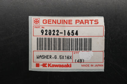 New OEM Kawasaki 92022-1654 Washers 6.5X16X1.0 Qty 2 NOS
